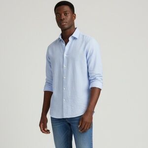 Zara Men’s Sky Blue Slim Fit Dress Shirt – Size L